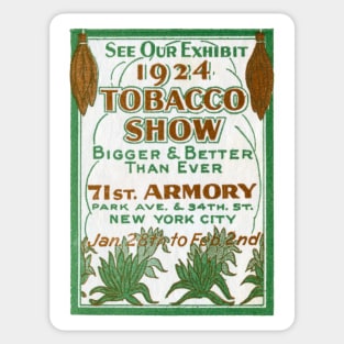 1924 New York City Tobacco Show Sticker